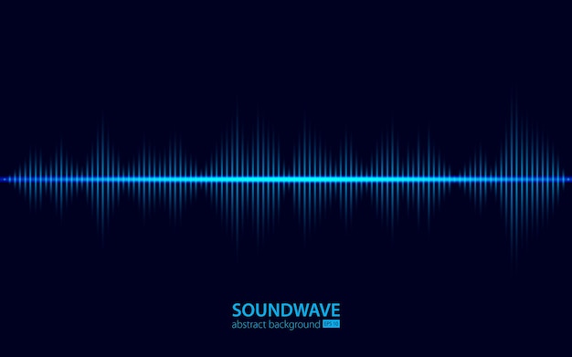 Fondo abstracto de vector de onda de sonido