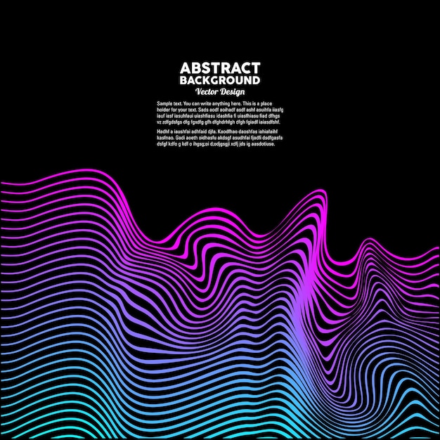 Vector fondo abstracto con un vector de ondas dinámicas de colores