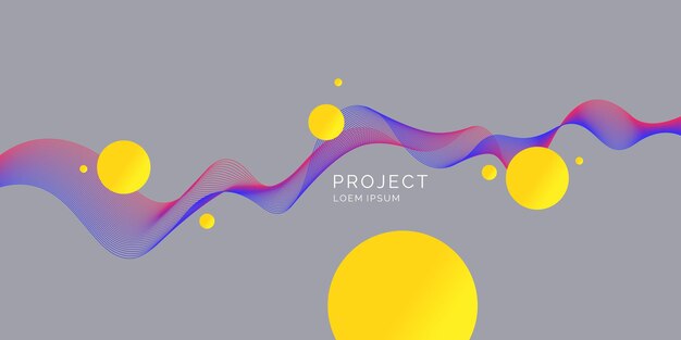 Fondo abstracto de vector con ondas dinámicas. Ilustración adecuada para el diseño