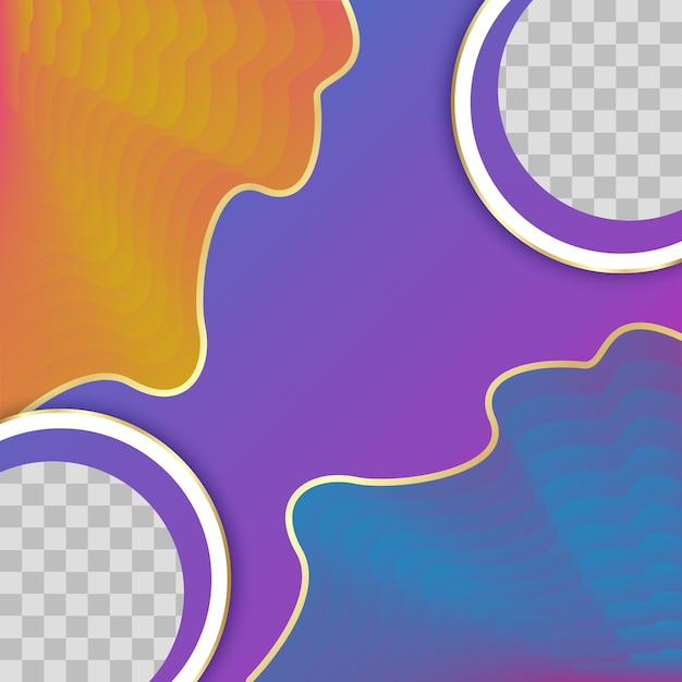Fondo abstracto, vector de plantilla de publicación de medios sociales.