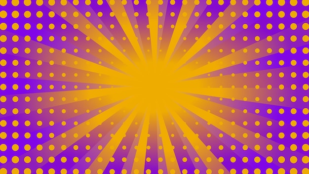 Fondo abstracto de vector con sunburst y trama de semitonos