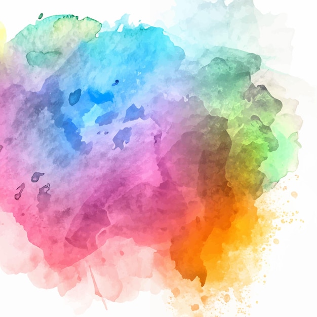 Fondo abstracto vectorial con un colorido diseño de salpicaduras de acuarela