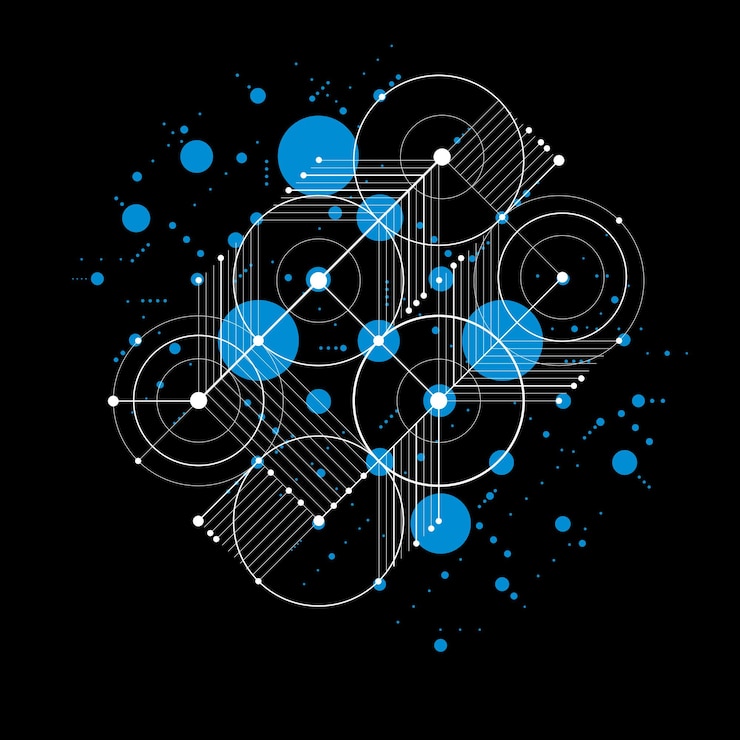 Vector fondo abstracto vectorial creado en estilo retro bauhaus. la composición geométrica moderna se puede utilizar como plantillas y diseños.
