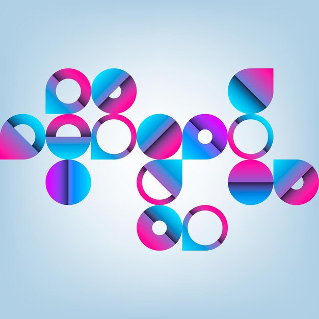 Fondo abstracto vectorial. Ilustración con círculos aleatorios. Diseño de patrón sin inconvenientes para pancarta, afiche, portada, volante