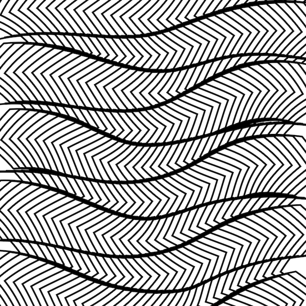 Fondo abstracto vectorial de líneas en colores blanco y negro