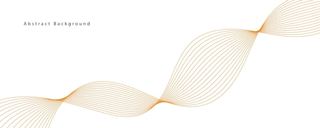 Fondo abstracto vectorial con líneas y partículas de ondas naranjas dinámicas