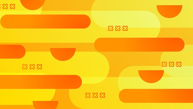 Fondo abstracto vectorial moderno naranja y amarillo con formas