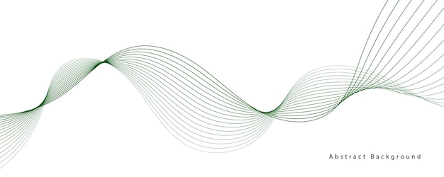 Fondo abstracto vectorial con ondas verdes dinámicas