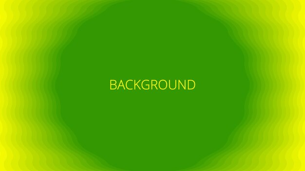 Fondo abstracto verde y amarillo con líneas onduladas gradiente círculo efecto brillante