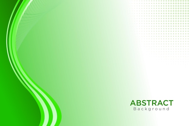 Fondo abstracto verde y blanco con onda de gradiente