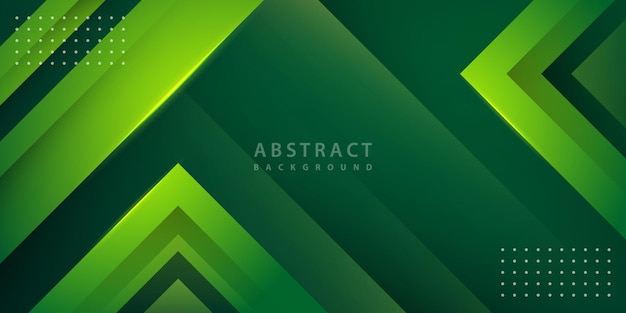 fondo abstracto verde con forma de corte de papel triangular realista degradado moderno