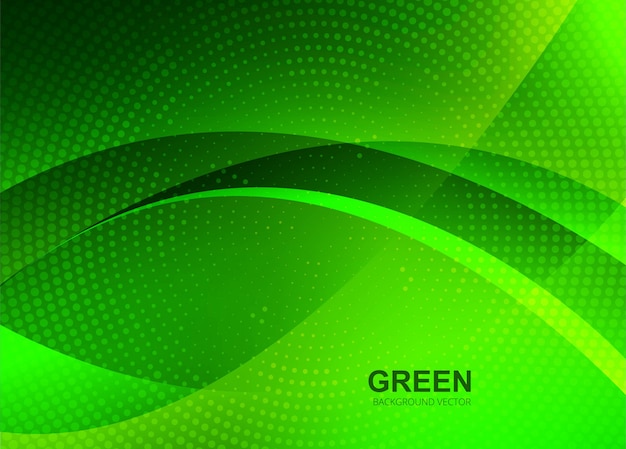 Vector fondo abstracto verde hermosa ola