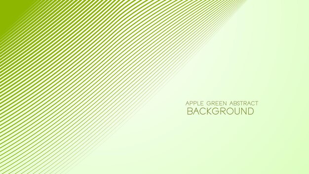 Fondo abstracto verde manzana con línea curva para fondo o presentación