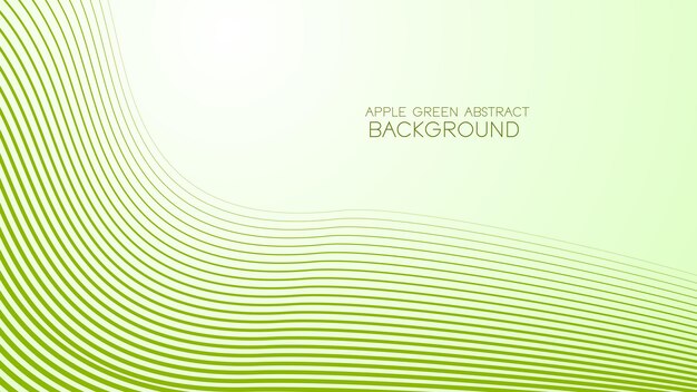 Fondo abstracto verde manzana con línea curva para fondo o presentación