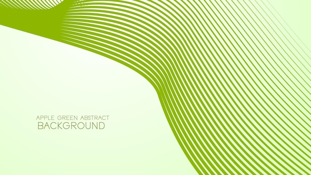 Fondo abstracto verde manzana con línea curva para fondo o presentación