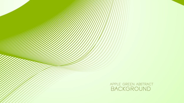 Fondo abstracto verde manzana con línea curva para fondo o presentación