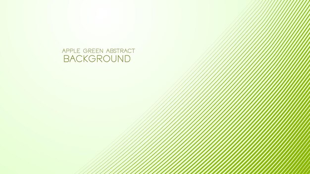 Fondo abstracto verde manzana con línea curva para fondo o presentación