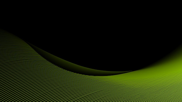 Fondo abstracto verde negro con líneas de rayas verdes para el fondo o la presentación