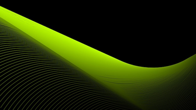 Fondo abstracto verde negro con líneas de rayas verdes para el fondo o la presentación