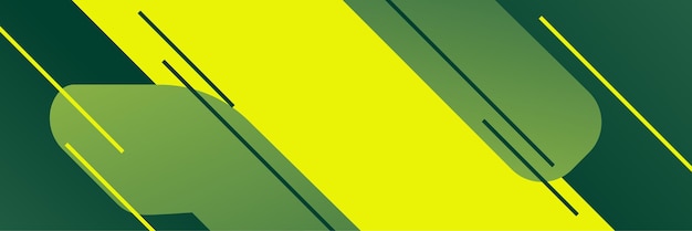 Fondo abstracto verde oscuro y amarillo de la bandera. plantilla de fondo de patrón de banner de diseño gráfico abstracto de vector.