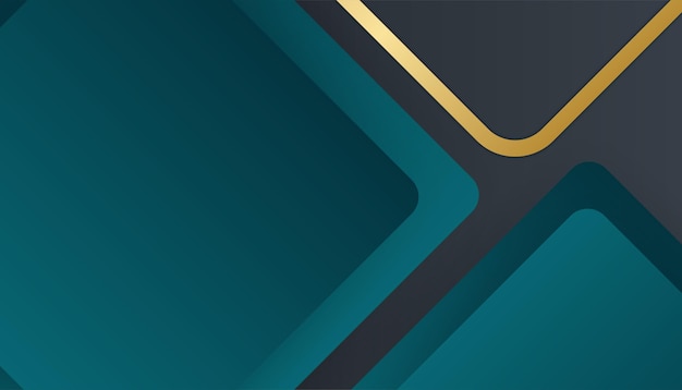 Fondo abstracto verde oscuro y dorado de lujo moderno