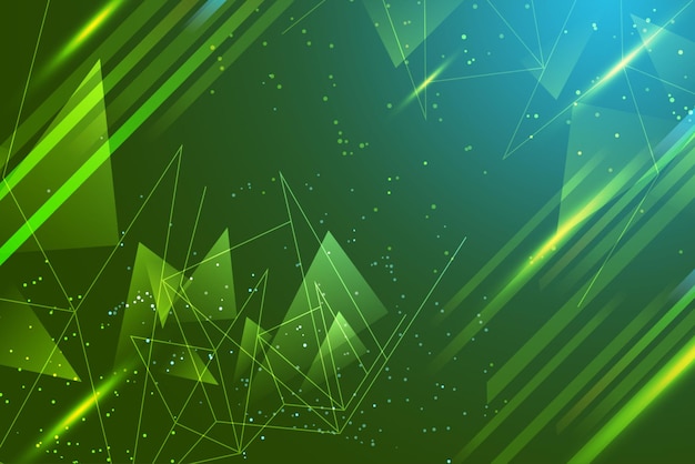 un fondo abstracto verde con un patrón verde y azul de líneas y puntos