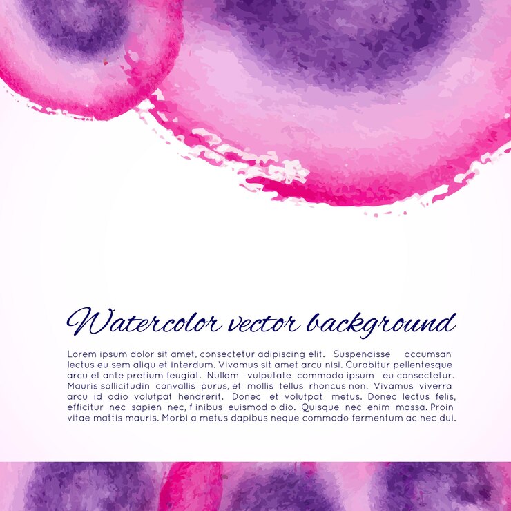 Vector fondo de acuarela abstracta vectorial. plantilla de diseño con lugar para su texto. puede usarse para páginas web, estilo de identidad, impresión, invitaciones, pancartas.