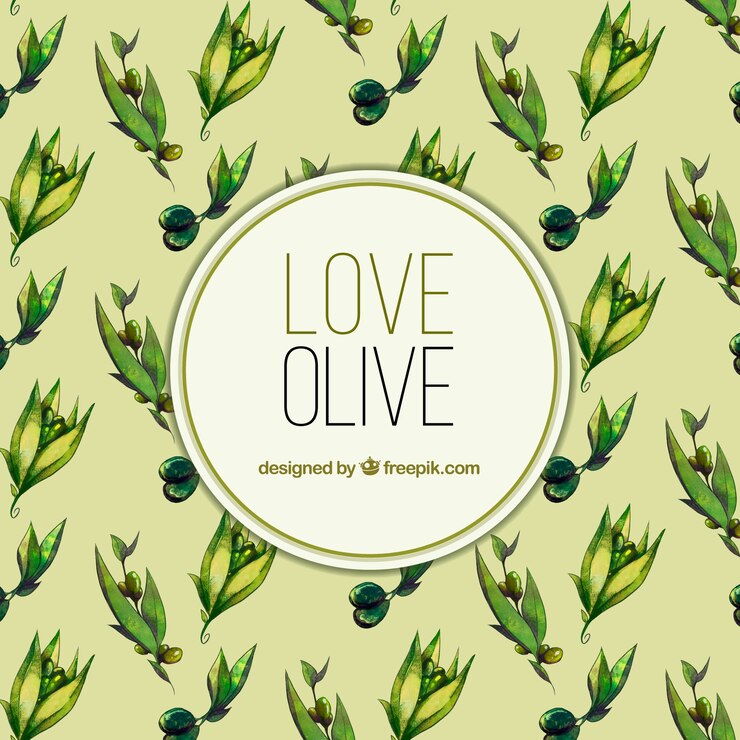 Vector fondo de acuarela de aceite de oliva