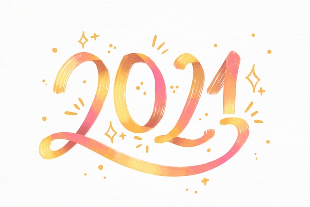 Fondo acuarela año nuevo 2021