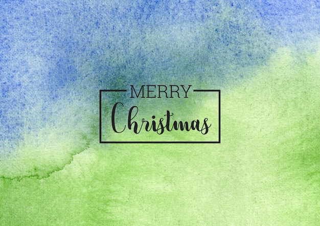Fondo de acuarela azul y verde de Navidad