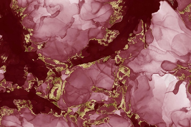 Fondo de acuarela de brillo de Borgoña de tinta de alcohol femenino