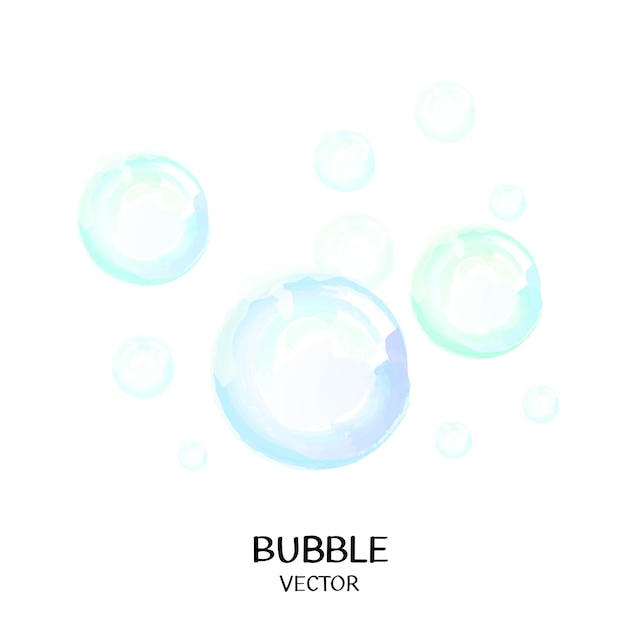 Fondo de acuarela con burbujas
