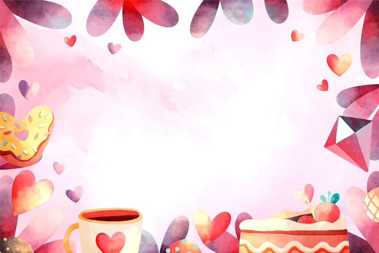 Fondo de acuarela para la celebración del día de San Valentín