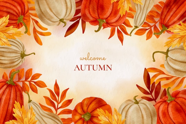 Fondo de acuarela para celebración de otoño