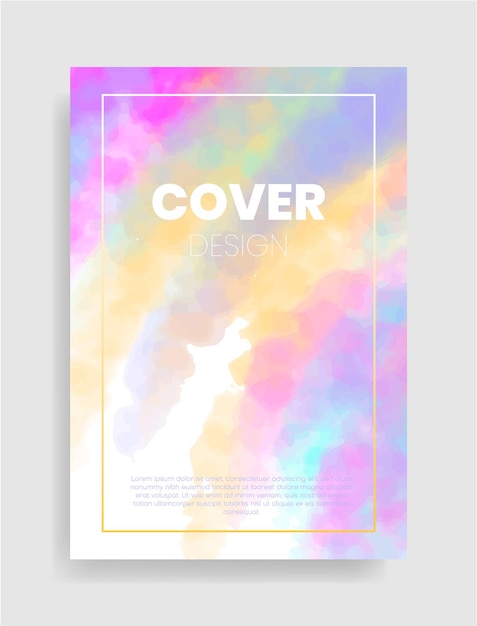 Fondo de acuarela colorido vector brillante para carteles, folletos, pancartas o volantes