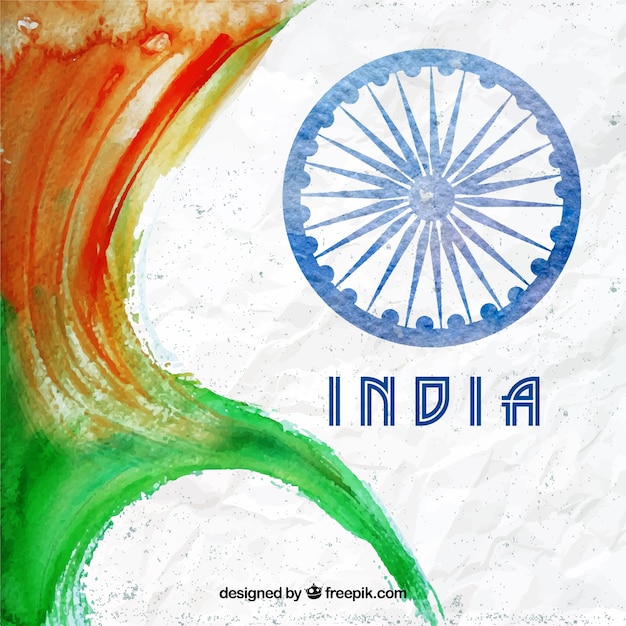 Vector fondo de acuarela del día de la república india