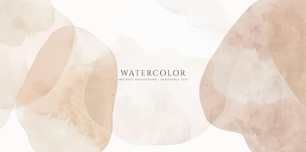 Fondo de acuarela horizontal abstracto dibujado a mano en estilo nórdico vector pincel acariciado pintura acuarela de color pastel