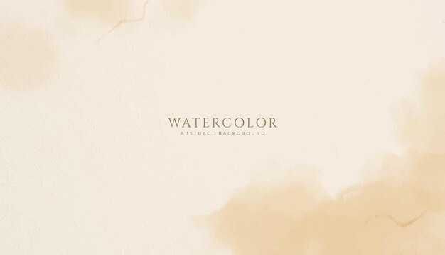 Fondo de acuarela horizontal abstracto Ilustración de fondo de espacio vacío de color blanco marrón neutro