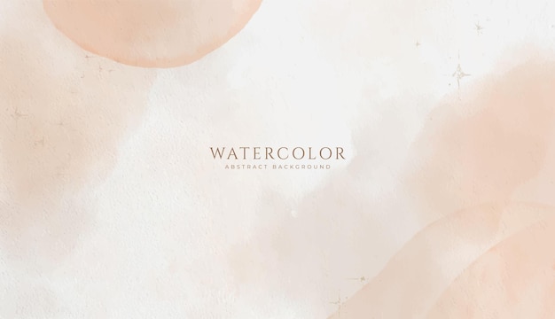 Fondo de acuarela horizontal abstracto Ilustración de fondo de espacio vacío de color blanco marrón neutro