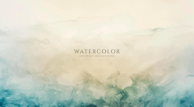 Fondo de acuarela horizontal abstracto Ilustración de fondo de espacio vacío de color claro neutro