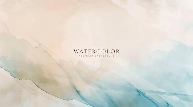 Fondo de acuarela horizontal abstracto Ilustración de fondo de espacio vacío de color claro neutro