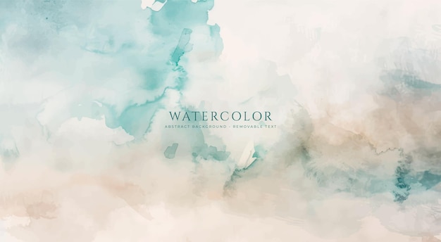 Fondo de acuarela horizontal abstracto Ilustración de fondo de espacio vacío de color claro neutro