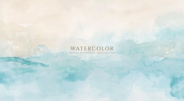 Fondo de acuarela horizontal abstracto Ilustración de fondo de espacio vacío de color claro neutro