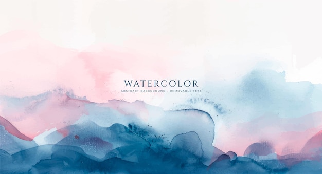 Fondo de acuarela horizontal abstracto Ilustración de fondo de espacio vacío de color claro neutro