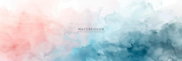 Fondo de acuarela horizontal abstracto Ilustración de fondo de espacio vacío de color claro neutro