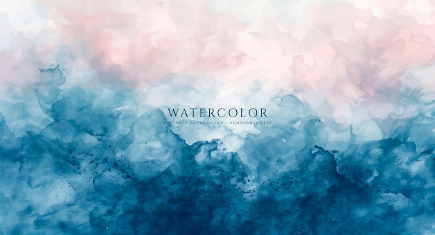 Fondo de acuarela horizontal abstracto Ilustración de fondo de espacio vacío de color claro neutro