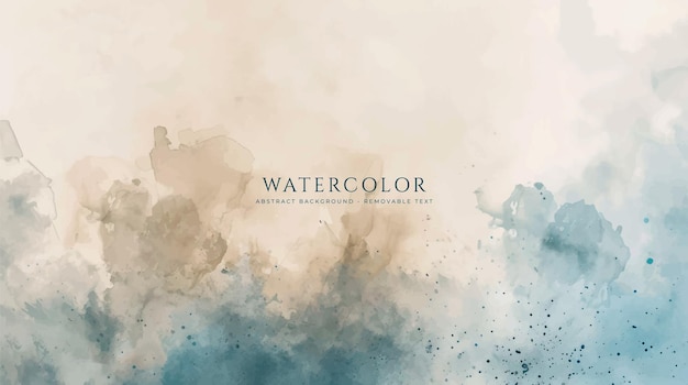 Fondo de acuarela horizontal abstracto Ilustración de fondo de espacio vacío de color claro neutro
