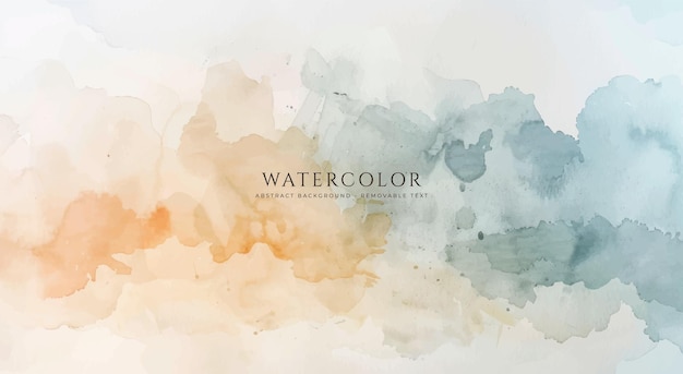 Fondo de acuarela horizontal abstracto Ilustración de fondo de espacio vacío de color claro neutro