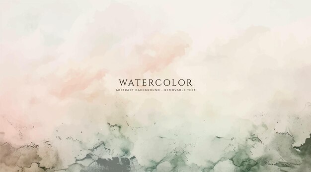 Fondo de acuarela horizontal abstracto Ilustración de fondo de espacio vacío de color claro neutro