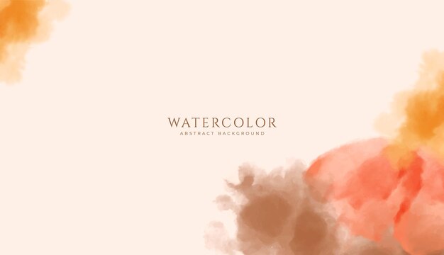 Fondo de acuarela horizontal abstracto Ilustración de fondo de espacio vacío de color marrón claro neutro